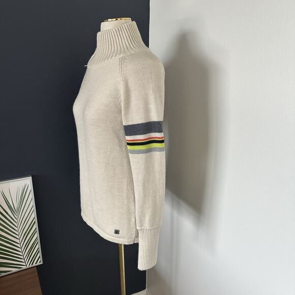 Smartwool Color Stripe Winter Ski Funnel Neck Sweater Pullover - Picture 5 of 13